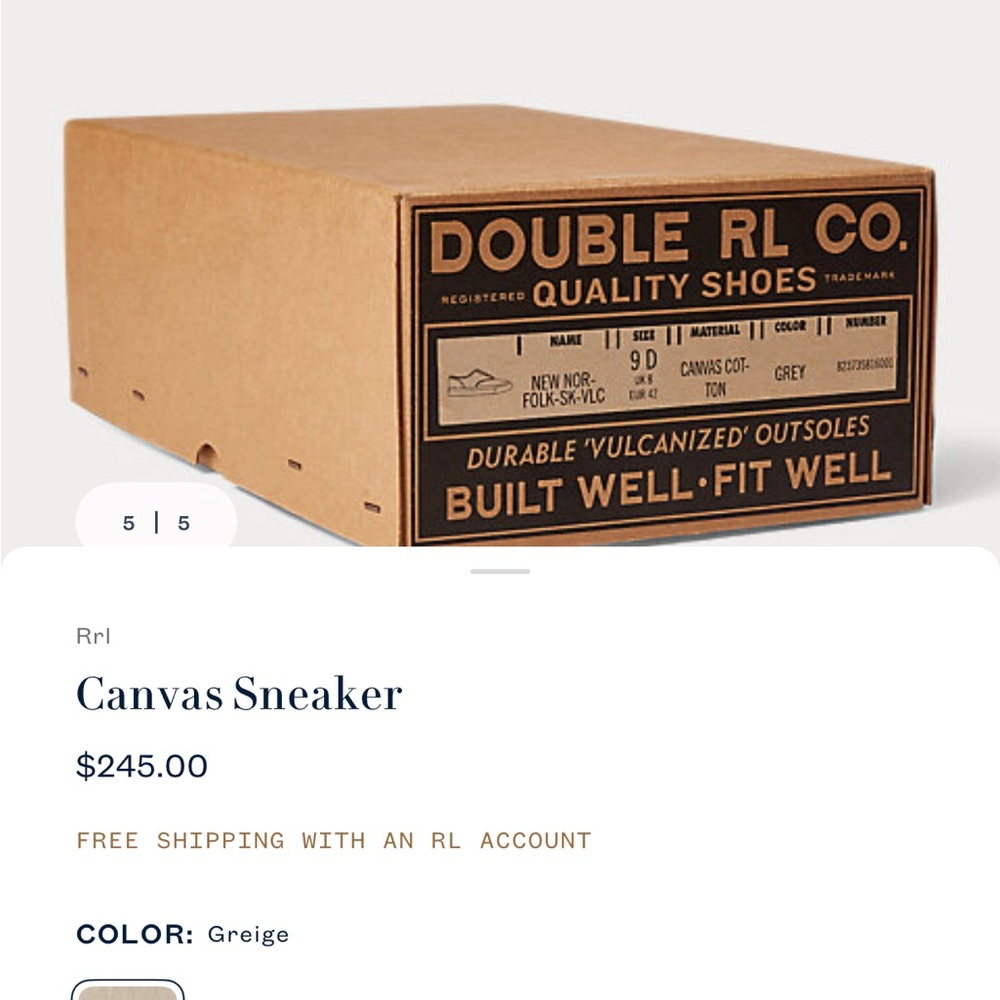 Double RL Canvas Shoes